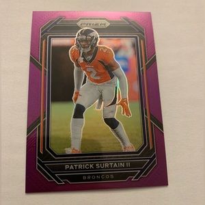 2022 Panini Prizm Patrick Surtain II Purple # /125 Denver Broncos